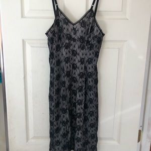 Vintage black lace nightgown. Size small.
